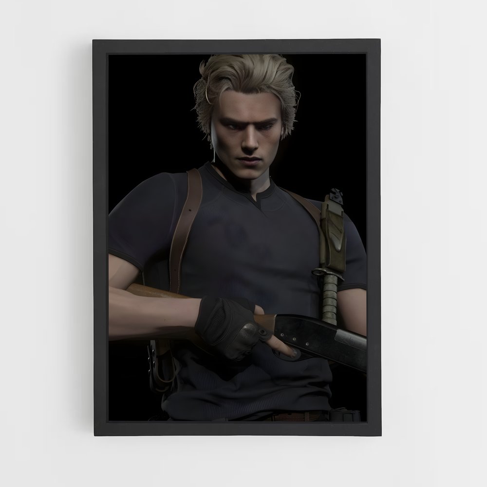 Poster Leon l'Inarrêtable – affiche Resident Evil (vue 2)
